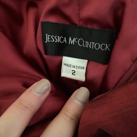 Jessica McClintok bodycon deep red dress - Picture 4 of 4